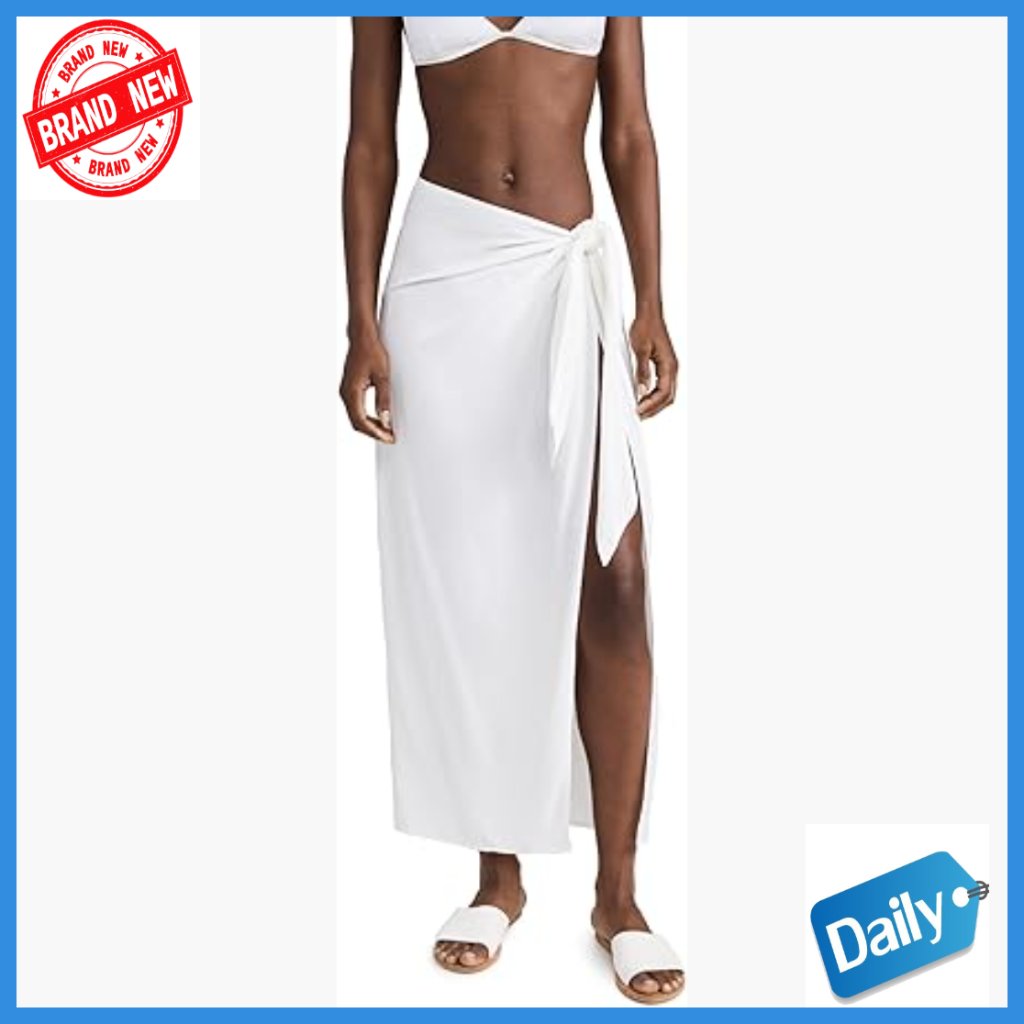 Maxi Skirt Coverup Wrap Front Adjustable Ties Lightweight Viscose Beach